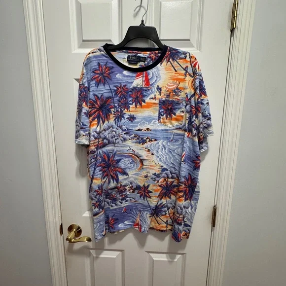 Polo Ralph Lauren size xxl Hawaiian tropical tee shirt - Picture 7 of 8